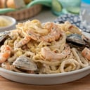 Foto de PASTA A LA CREMA CON MARISCOS