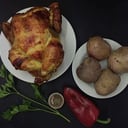 Foto de Pollo asado + papa salada