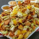 Foto de salchipapa hawaiana especial