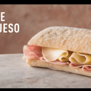 Foto de Ciabatta de Jamon y queso + bebida