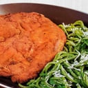 Foto de TALLARINES VERDES CON MILANESA DE POLLO