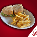 Foto de Sándwich de Pollo Apanado + Papas Fritas