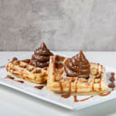 Foto de Waffle con dulce de leche con helado