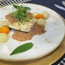 Foto de Salmon al vapor con salsa de mostaza a la antigua y sidra