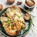 Foto de PERAS ASIATICAS GRATINADAS CON QUESO AZUL