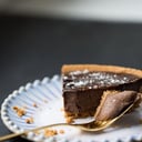 Foto de cremoso de chocolate negro