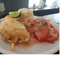 Foto de MERLUZA FRITA CON PAPAS MAYO