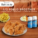 Foto de PROMOCION 1/2 POLLO BROSTER + 2 LATAS DE CERVEZA O GASEOSA