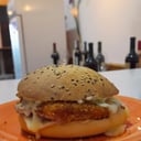 Foto de Hamburguesa de pollo frito Cebolla y queso