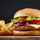 Foto de HAMBURGUESA CON PAPAS