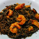 Foto de Spaghetti Negro de Sepia con Gamba Roja