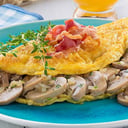 Foto de Omelette pollo con champiñones