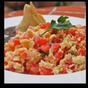 Foto de Huevos Jamón, Chorizo, Tocino, Montados en Arroz, Mexicana 