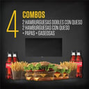 Foto de  4 COMBOS: HAMB DOBLE C/QUESO+PAPAS+COCA S/AZ 500 ML