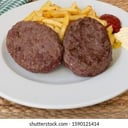 Foto de Hamburguesa al Plato con Fritas