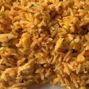 Foto de Arroz con pollo, (verduras arveja maíz tierno) 