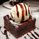Foto de Brownie de chocolate con helado
