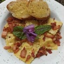 Foto de Ravioli de pollo y tocineta