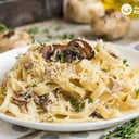 Foto de Alfredo con champiñones 