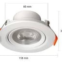 Foto de LAMPARA LED GIRATORIA EMBUTIDA TECHO 9W
