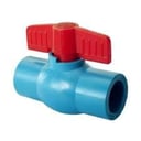 Foto de LLAVE DE PASO BOLA PVC 20MM (AZUL CON ROJO)