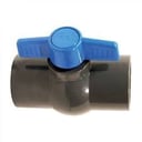 Foto de LLAVE DE PASO BOLA PVC 25MM (AZUL CON NEGRO)