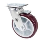 Foto de RUEDA PVC ANTE 65MM CON FRENO (ROJO/NEGRO)