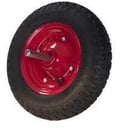 Foto de RUEDA PVC ANTE 75MM SIN FRENO(ROJO/NEGRO)