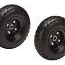 Foto de RUEDA YEGUA METALICA NEGRA CON RODAMIENTO 7 PULG PRETUL (175MM)