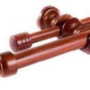 Foto de SET TUBO CORTINA MADERA CON BORLA 1,5 MTS