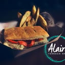 Foto de Sandwich de Lomo con queso, morron asado y alioli + Papas 