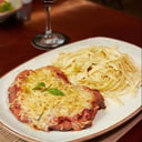 Foto de Napolitan Milanesa with noodles