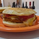 Foto de Hamburguesa de pollo frito Mostaza con miel