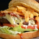 Foto de hamburguesa crespa