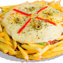 Foto de Lomopizza con papas fritas