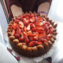 Foto de Brownie con frutillas 