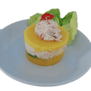 Foto de causa de pulpa de cangrejo