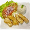 Foto de Arroz, Ensalada y Merluza