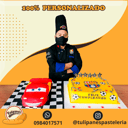 Foto de PASTEL PERSONALIZADO EN FONDANT - (Temática Barcelona & Rayo McQueen)
