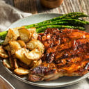 Foto de chuleta de cerdo BBQ