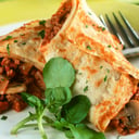 Foto de Crepe de boloñesa, verduras y champiñones
