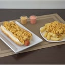 Foto de Perro con papas y pollo