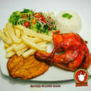 Foto de Bandeja con pollo asado