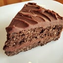 Foto de Porción de torta ganache de chocolate (sin azúcar) (low carb) 
