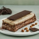 Foto de Budin de chocolate amargo, cremoso de chocolate y lámina de chocolate (Sin gluten) (Sin azúcar) (Low Carb) (Sin leche agregada