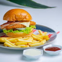 Foto de HAMBURGUESA DE POLLO APANADO