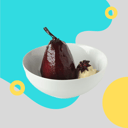 Foto de Peras al borgoña con helado de Americana.