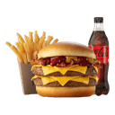 Foto de Hamburguesa Max Doble con papas y bebida