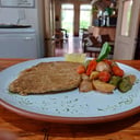 Foto de Milanesa de pollo con Papines
