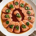 Foto de sashimi de salmon o pulpo